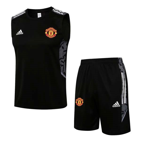 Trikot Manchester United Ärmellos 2022 Schwarz